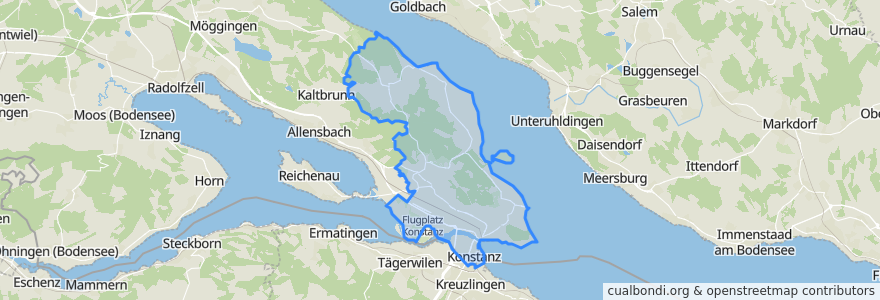 Mapa de ubicacion de Konstanz.