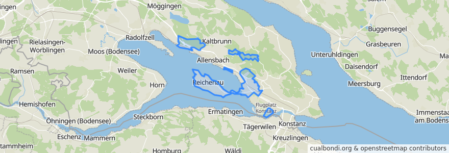 Mapa de ubicacion de Reichenau.