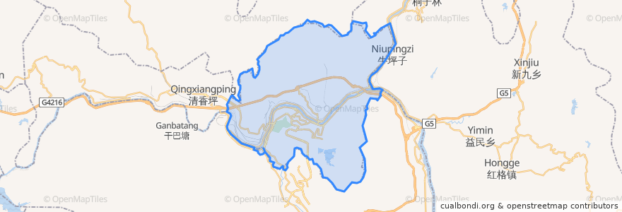 Mapa de ubicacion de Dong District.