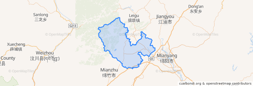 Mapa de ubicacion de 安州区.