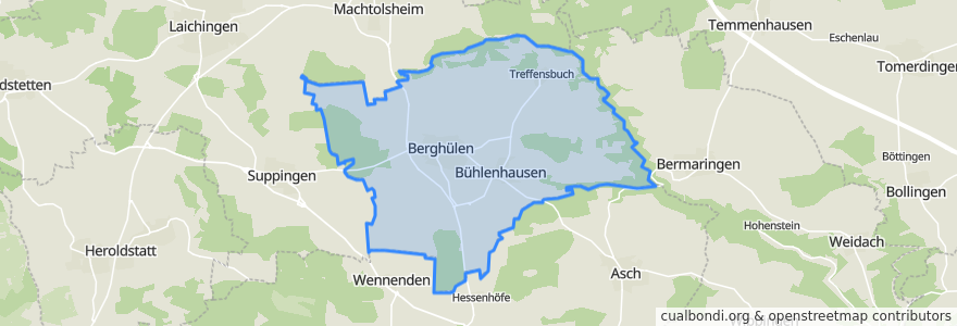 Mapa de ubicacion de Berghülen.