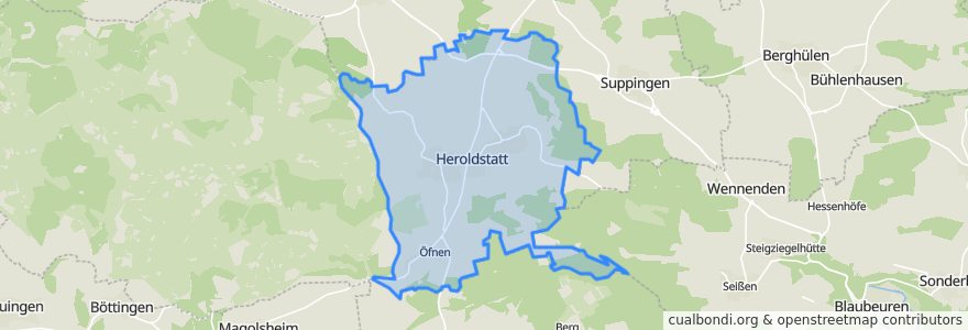 Mapa de ubicacion de Heroldstatt.