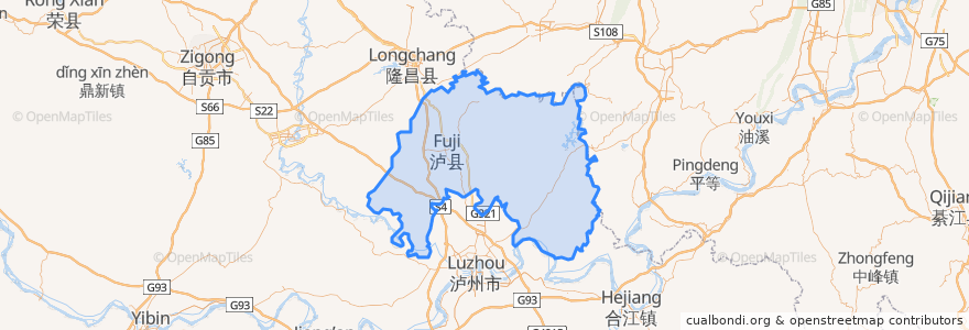 Mapa de ubicacion de 泸县.