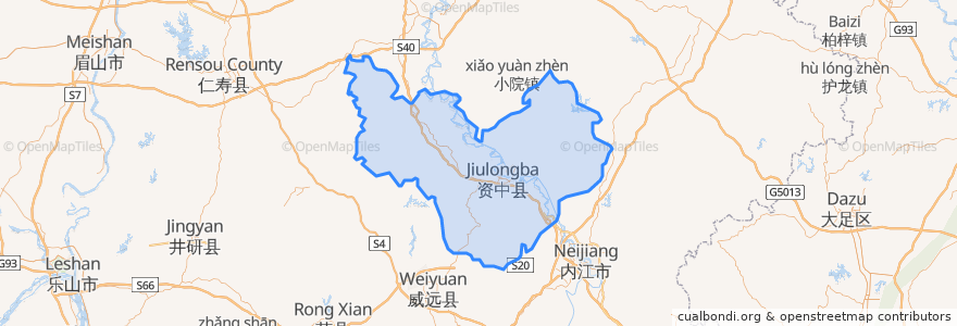 Mapa de ubicacion de 资中县.