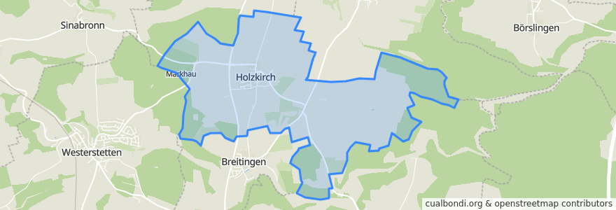 Mapa de ubicacion de Holzkirch.