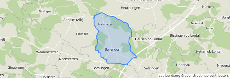 Mapa de ubicacion de Ballendorf.