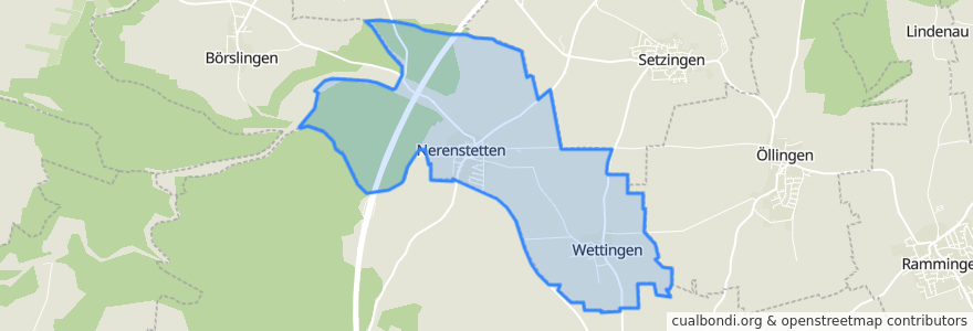 Mapa de ubicacion de Nerenstetten.