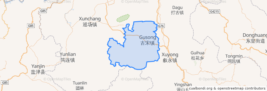 Mapa de ubicacion de 兴文县.