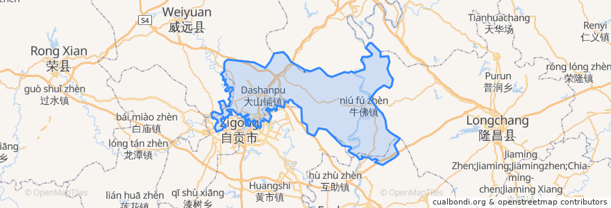 Mapa de ubicacion de 大安区.