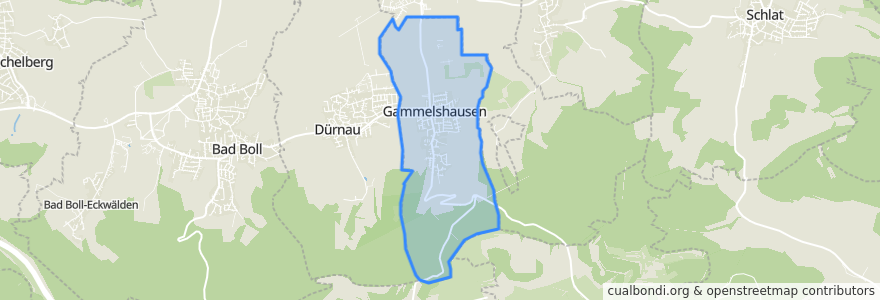 Mapa de ubicacion de Gammelshausen.