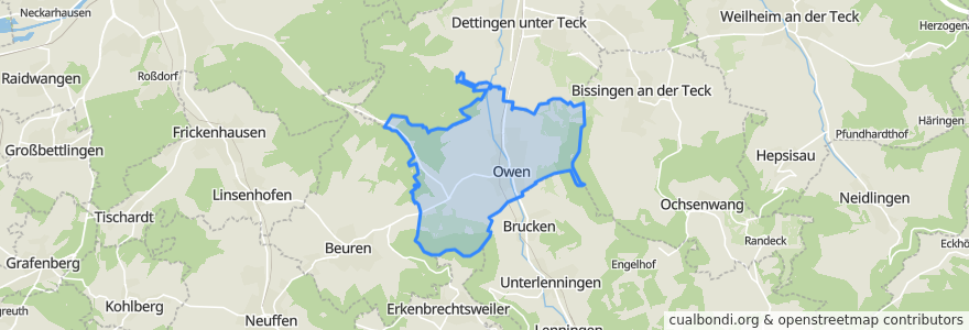 Mapa de ubicacion de Owen.