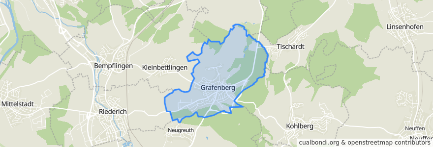 Mapa de ubicacion de Grafenberg.