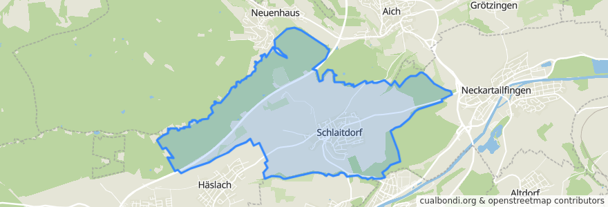 Mapa de ubicacion de Schlaitdorf.