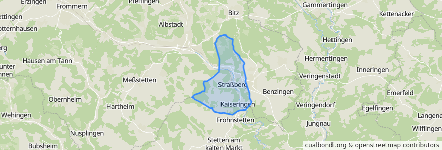 Mapa de ubicacion de Straßberg.