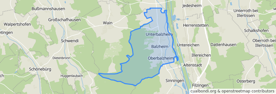 Mapa de ubicacion de Balzheim.