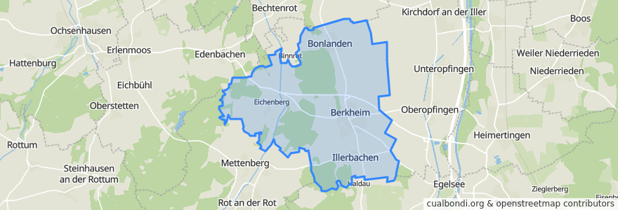 Mapa de ubicacion de Berkheim.