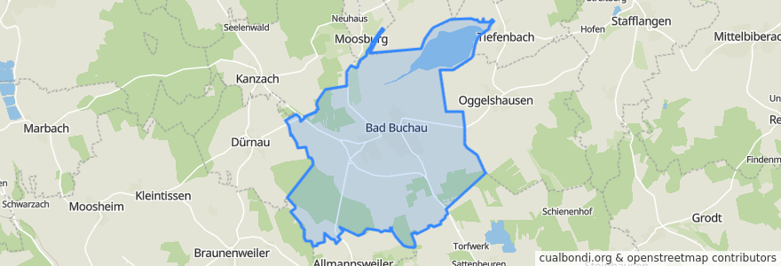 Mapa de ubicacion de Bad Buchau.