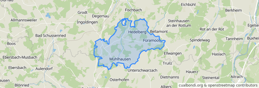 Mapa de ubicacion de Eberhardzell.