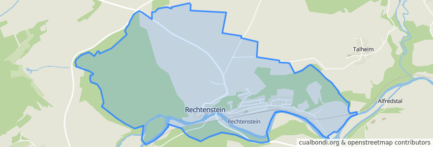 Mapa de ubicacion de Rechtenstein.