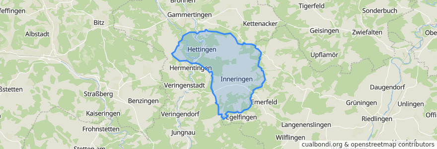 Mapa de ubicacion de Hettingen.