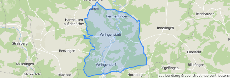 Mapa de ubicacion de Veringenstadt.