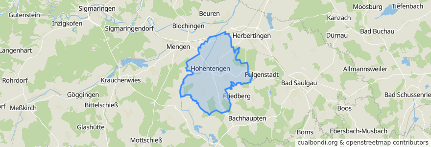 Mapa de ubicacion de Hohentengen.