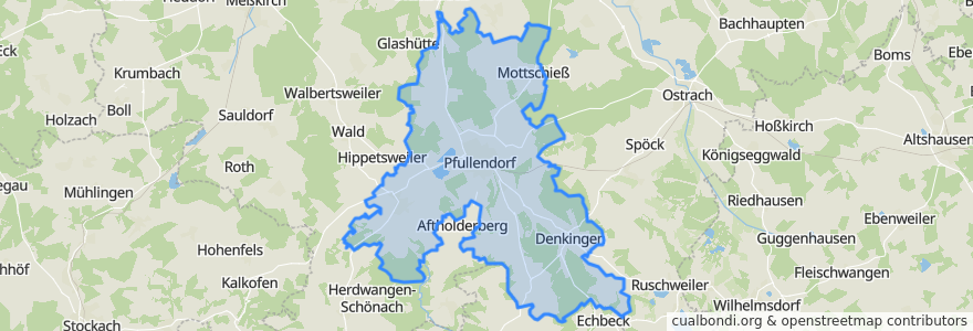 Mapa de ubicacion de Pfullendorf.