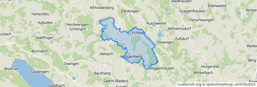 Mapa de ubicacion de Heiligenberg.