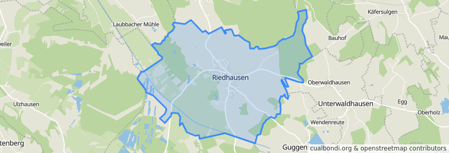 Mapa de ubicacion de Riedhausen.