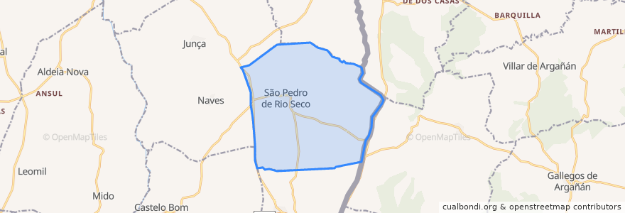 Mapa de ubicacion de São Pedro de Rio Seco.