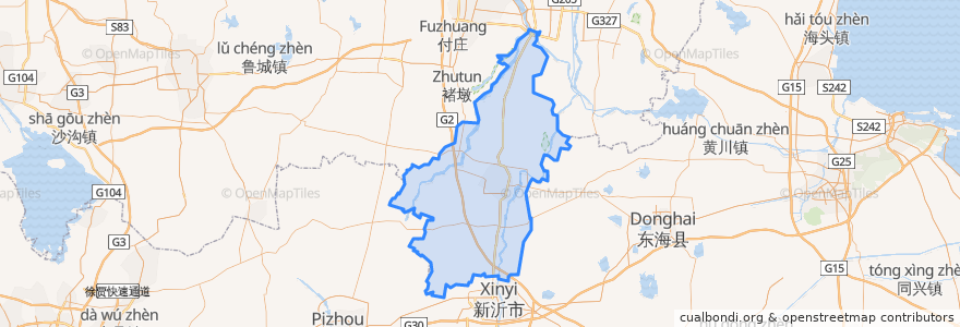 Mapa de ubicacion de 郯城县.