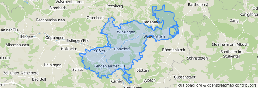 Mapa de ubicacion de Gemeindeverwaltungsverband Mittleres Fils-Lautertal.