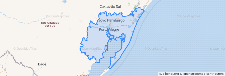 Mapa de ubicacion de Região Geográfica Intermediária de Porto Alegre.