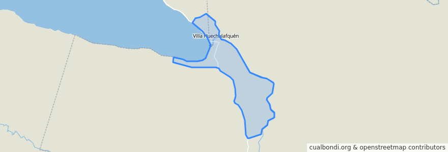 Mapa de ubicacion de Villa Huechulafquen.