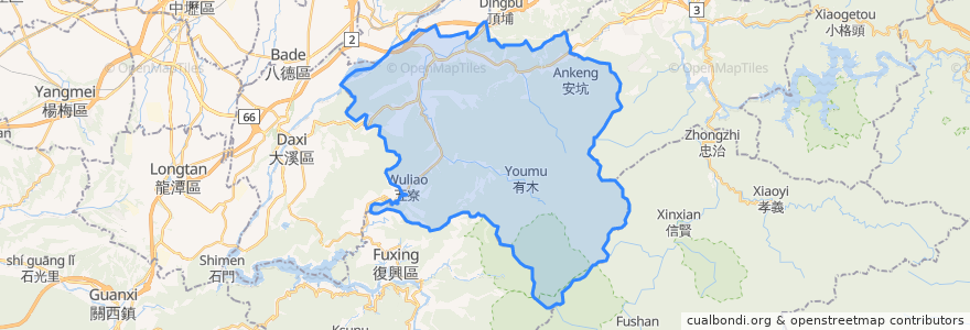 Mapa de ubicacion de 三峽區.