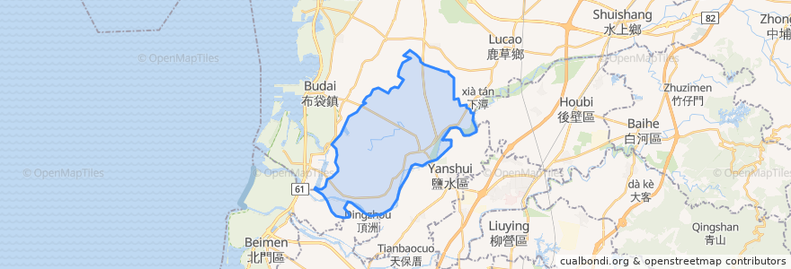 Mapa de ubicacion de 義竹鄉.