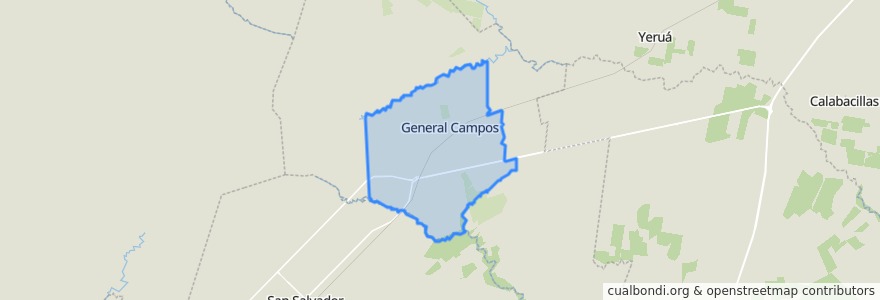 Mapa de ubicacion de Municipio de General Campos.