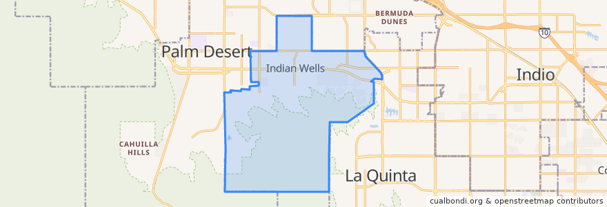 Mapa de ubicacion de Indian Wells.