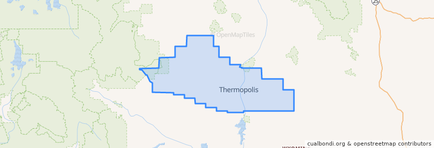 Mapa de ubicacion de Hot Springs County.