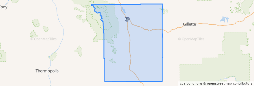 Mapa de ubicacion de Johnson County.