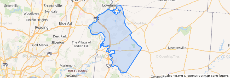 Mapa de ubicacion de Miami Township.