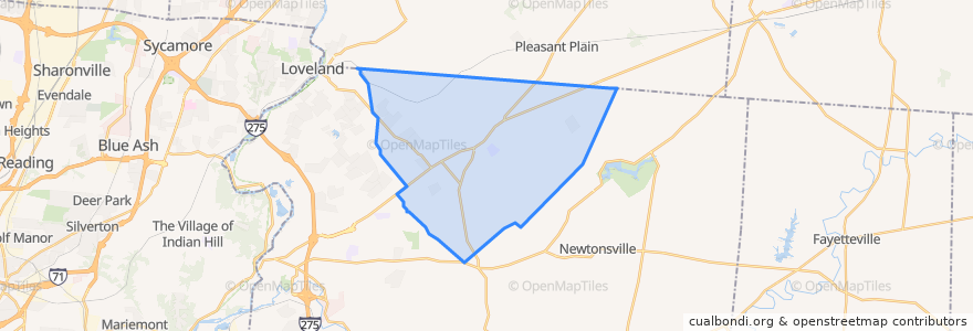 Mapa de ubicacion de Goshen Township.