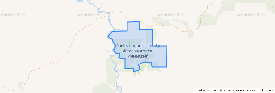 Mapa de ubicacion de Железногорское городское поселение.