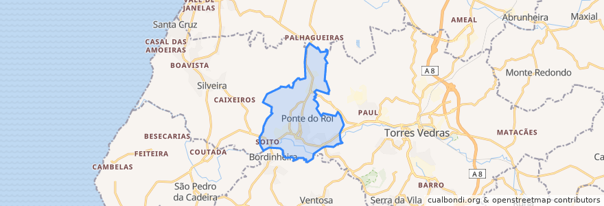 Mapa de ubicacion de Ponte do Rol.