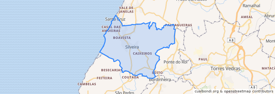 Mapa de ubicacion de Silveira.