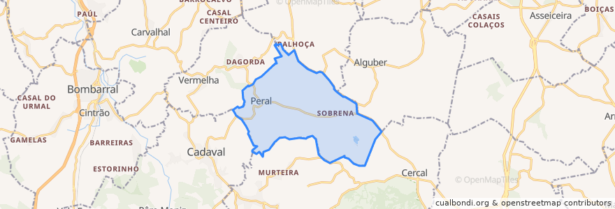 Mapa de ubicacion de Peral.