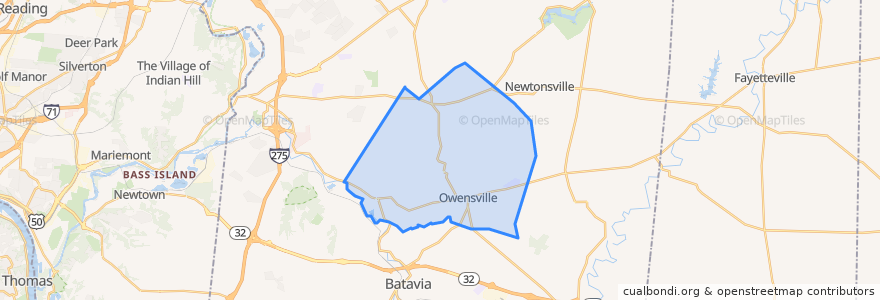 Mapa de ubicacion de Stonelick Township.
