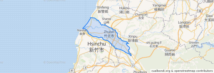 Mapa de ubicacion de 竹北市.