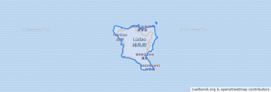 Mapa de ubicacion de 綠島鄉.