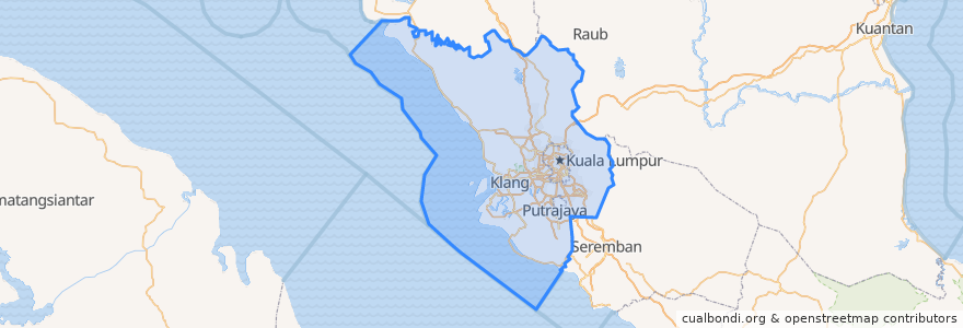 Mapa de ubicacion de سلاغور.